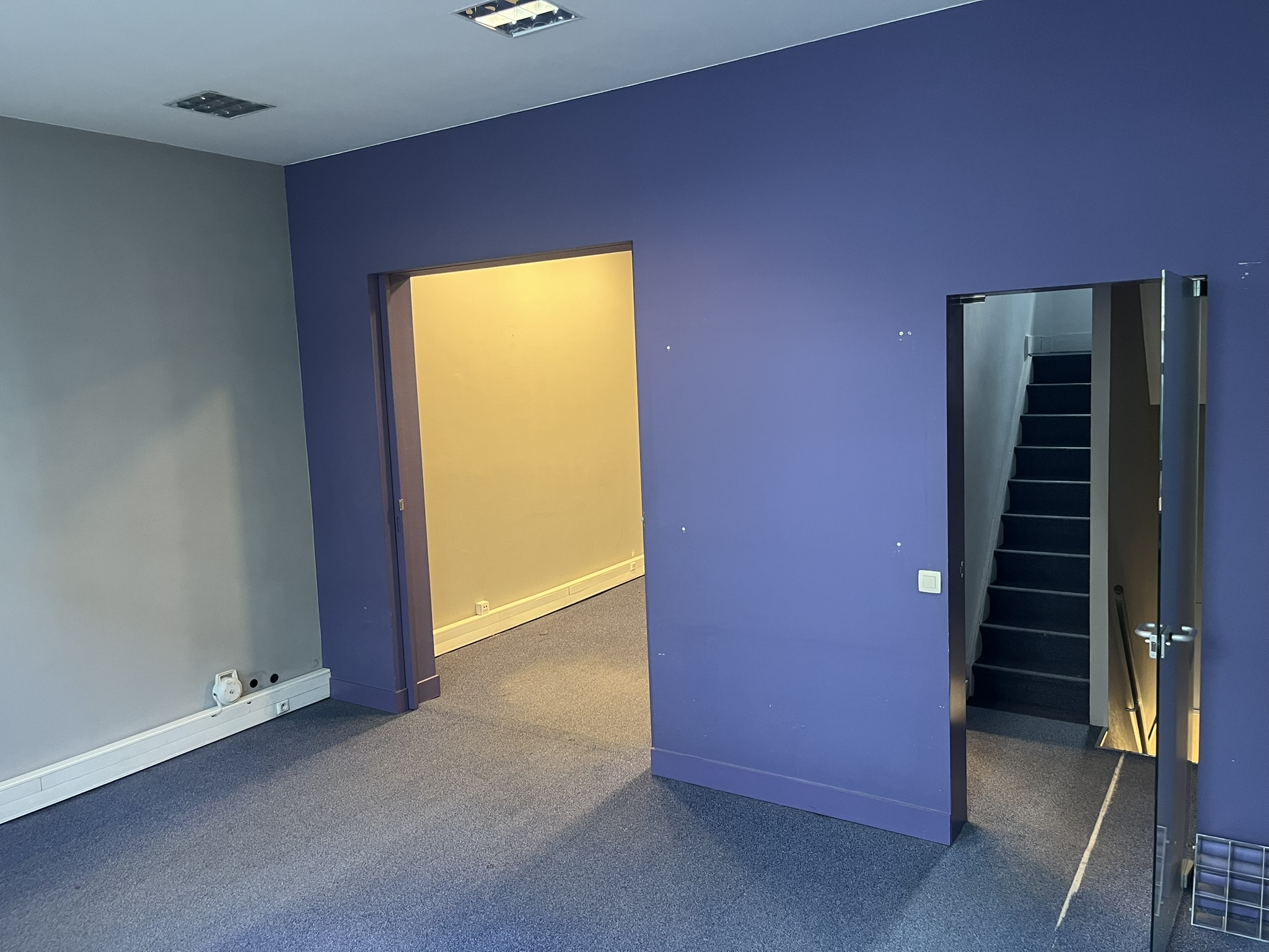 Overloop Blauwe Muur Trap